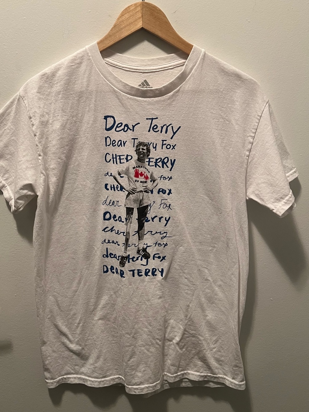 ❤️🇨🇦 Adidas Terry Fox Run Dear Terry Graphic T-Shirt White M